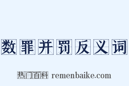 数罪并罚反义词是什么意思的图片